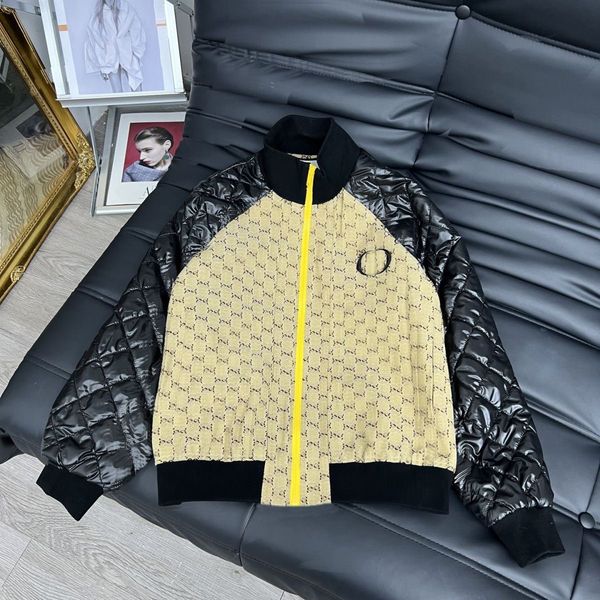 

womens jackets designer luxury letter print warm jacket vintage suit casual jacquard cotton coat women montage warm coat, Black;brown