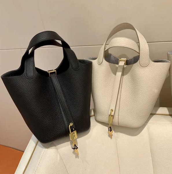 

bag graffiti birkins woman bags designer portable picotin capacity women's leather 2023 basket vegetable large bucket locks european an