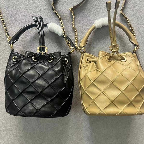 

designer bag 2024 early launch new versatile tb drawstring bucket sheepskin crossbody handbag lingge chain stray single shoulder women'