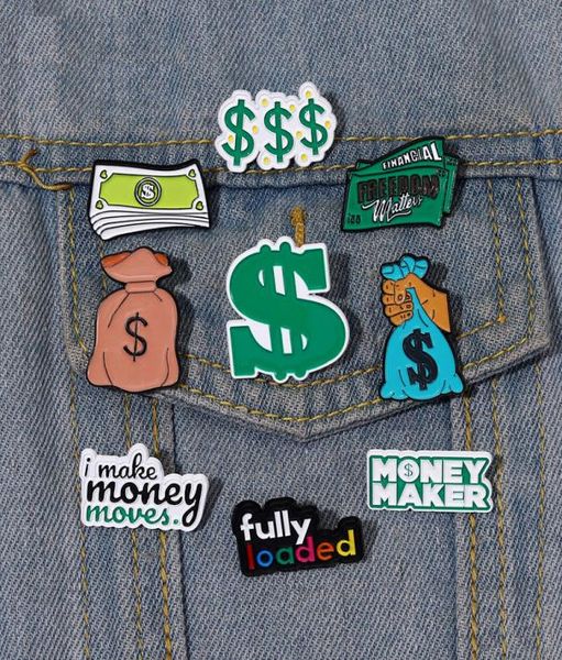 

money maker enamel pins custom i make money moves brooches lapel badges funny purse jewelry gift for kids friends5560521, Blue