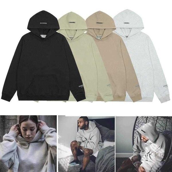 

ess 2023 designer hooded essentail hoodie 1977 printed letter pullover sweatshirts fashion classic hoodie essentialclothing couples essentia, Black