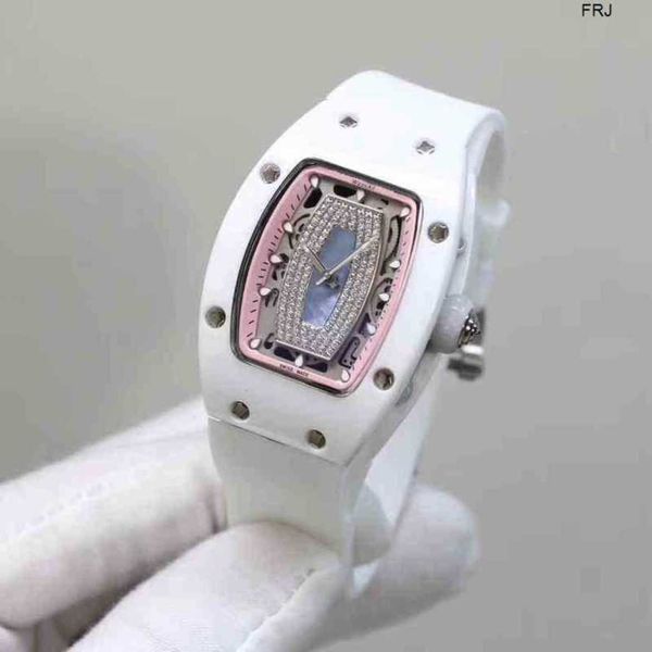

milles watch richads mile reloj lujo luxurys mens mechanics richa wristwatch guan xiaotongs same ceramic fashion hollow out automatic mechan, Slivery;golden