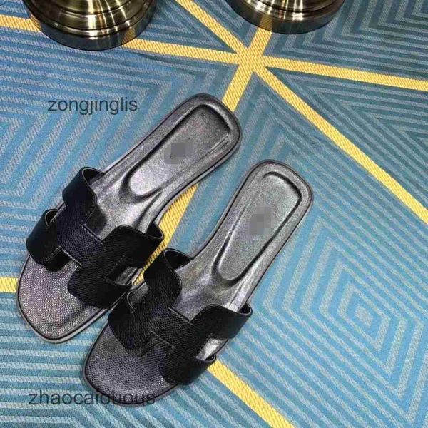 

designer slipper leather her bear shoes wear slippers oran women higversion sandal outside in summer 2023 spring large original standard fla