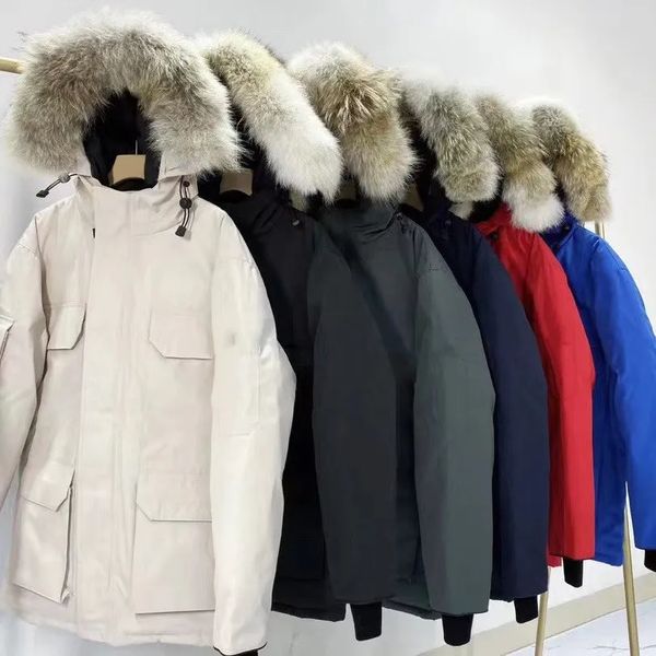 

Designer Canadian Goose Down Jacket Mens Winter Warm Coats Womens Coat Puffer Jackets Windproof Embroidery Letters Streetwear Causal Hip Hop, A19