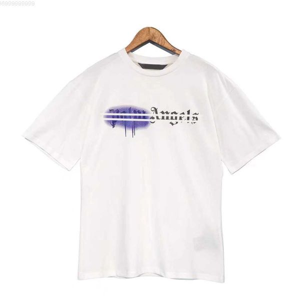 

0ykb designer of luxury t shirt brand palms angels angel t shirt pa clothing spray letter short sleeve spring summer tide men and women tee, White;black