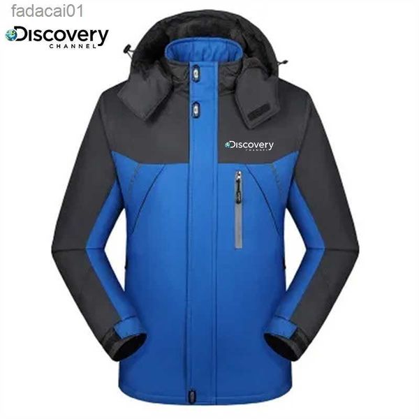 

men's down parkas men's swimwear 2022 men's wool and thick winter thermal jacket ski mountain suit z230816, Black