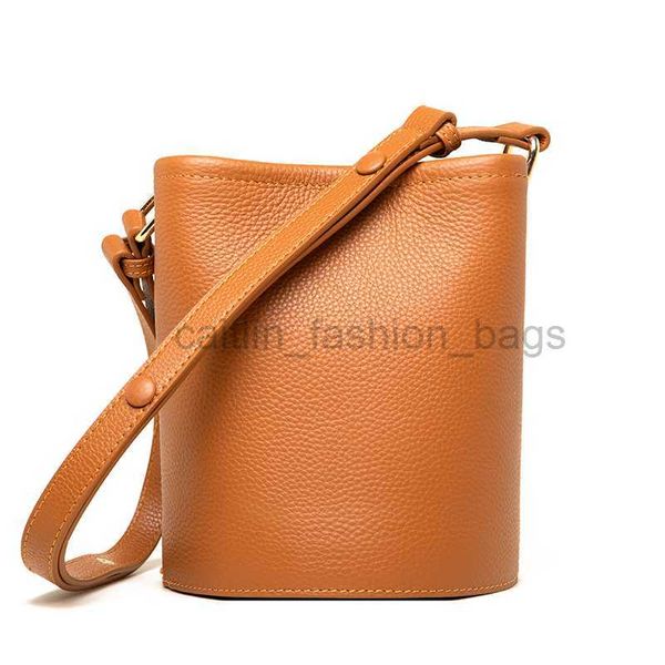 

drawstring 100% solid leather women's cross body 2023 denim little messenger bucket handbag sac caitlin_fashion_bags