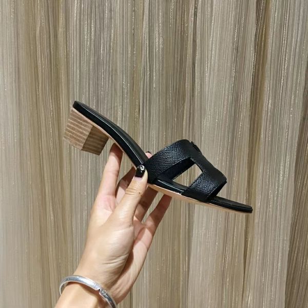 

beach slippers classic flat heel summer lazy designer fashion cartoon big head flops leather lady slides women shoes l ladies sandals 35-42, Black