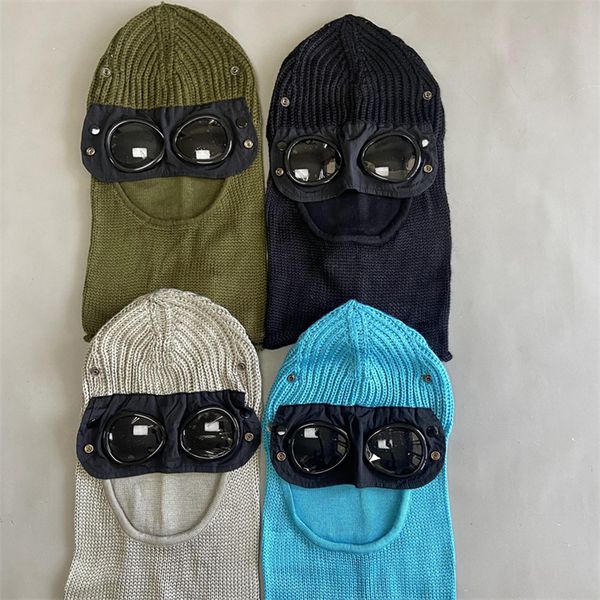 

beanies fashion brand ccp face mask 4 colors winter autumn skull cap warm wool hat one len knitted cap  black blue green grey, Blue;gray