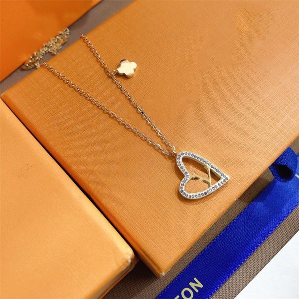 

necklace chain heart necklaces jewelry pendants designer accessories designer women gold rose titanium steel charm pendant, Silver