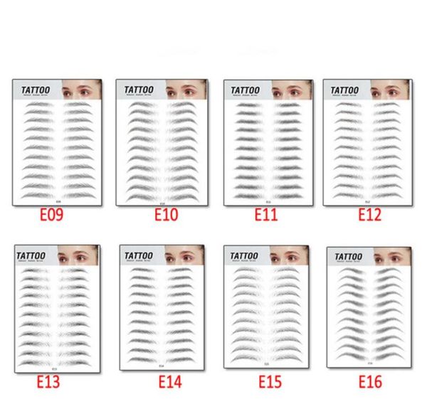 

mp041 eyebrows sticker water transfer hairlike eye brow tattoo stickers long lasting false eyebrow enhancers makeup tools3028466