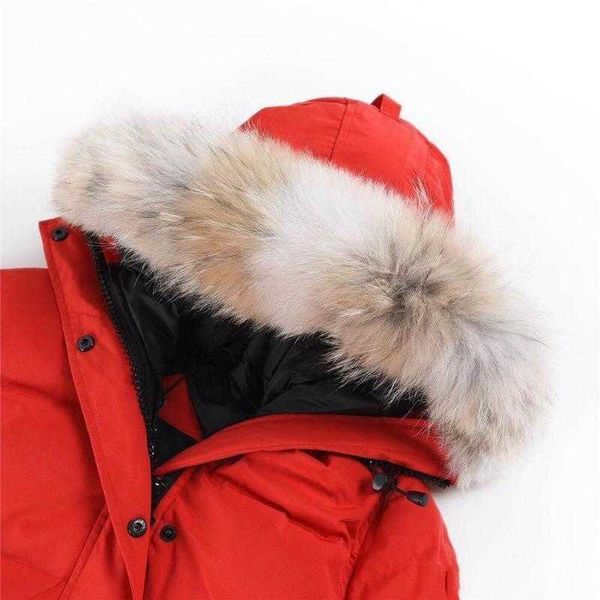 

23womens designers winter coats down parkas outerwear clothes hooded windbreaker women warm big fur clothing downs jackets white gooseda7n, Black