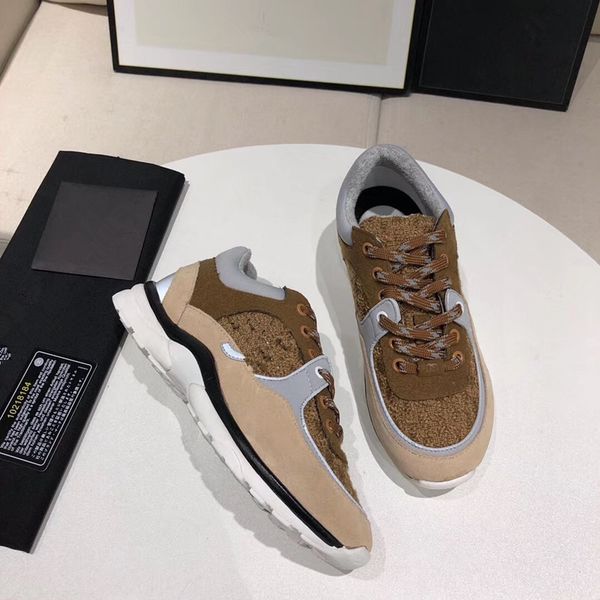

designer sneakers calfskin casual shoes reflective shoes vintage suede leather trainers all-match stylist sneaker patchwork 0816, Black