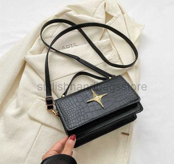 

shoulder bags texture small bag 2023 summer new stone pattern shoulder bag star crossbody simple and trendy small square bagstylishhandbagss