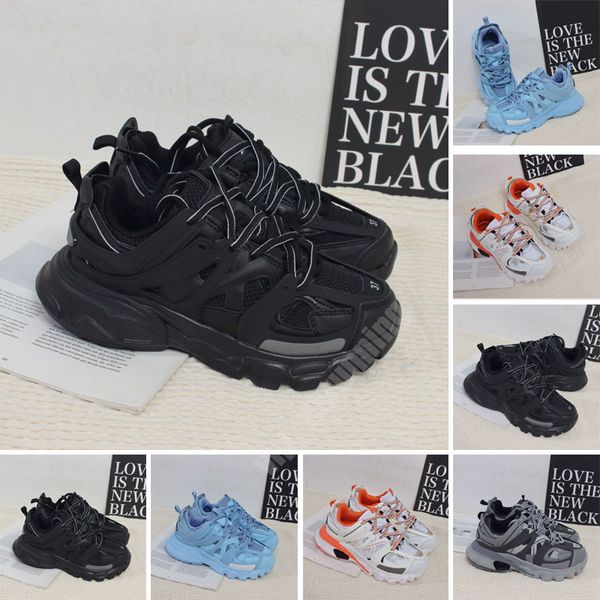 

2023 casual shoes sneakers leather trainer platform trainers shoe luxury designer triple white black blue men women track 3 3.0 tess.s