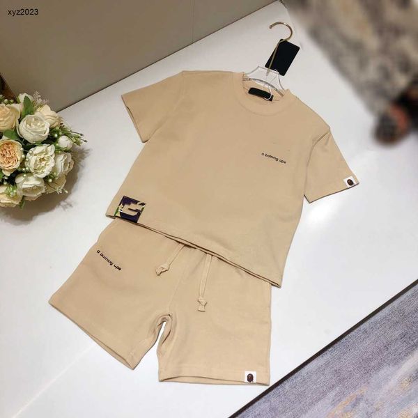 

23ss tracksuits designer baby clothes kids suits size 100-160 cm 2pcs back camouflage printed t-shirt and pocket embellished shorts june15, White