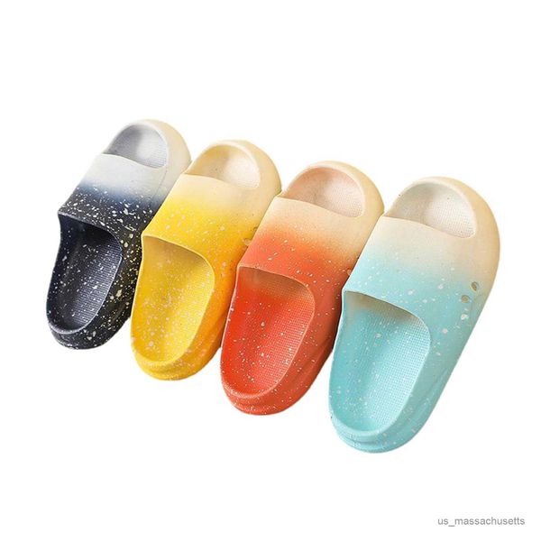

slipper kids bathroom slippers gradient print non-slip sandals house shoes for baby boys girls r230816, Black;grey