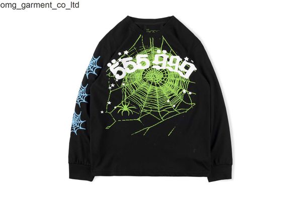 

new 23ss mens hoodies sweatshirts tracksuit sweat suit spider 555 young 55555 pants hoodie bibber bodysuit casual leisure cotton fashion bra, Black