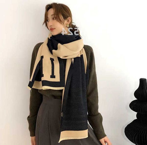 

fashion warm winter designers scarf scarfs pashmina for classic women imitate cashmere wool long shawl wrap 180cm dea3, Blue;gray