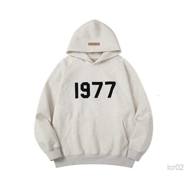 

ess designer warm hoodie hoody man pullover sweatshirt mens essentails sweatshirts luxury 1977 guy women men crewneck cotton letter long sle, Black