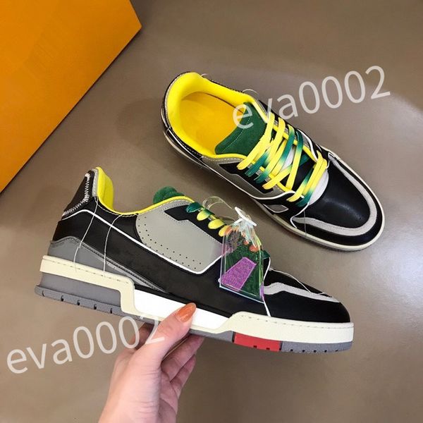 

2023 new luxurys designer men causal shoes fashion woman leather lace up platform sole sneakers white black mens womens size 39-44 rd1012