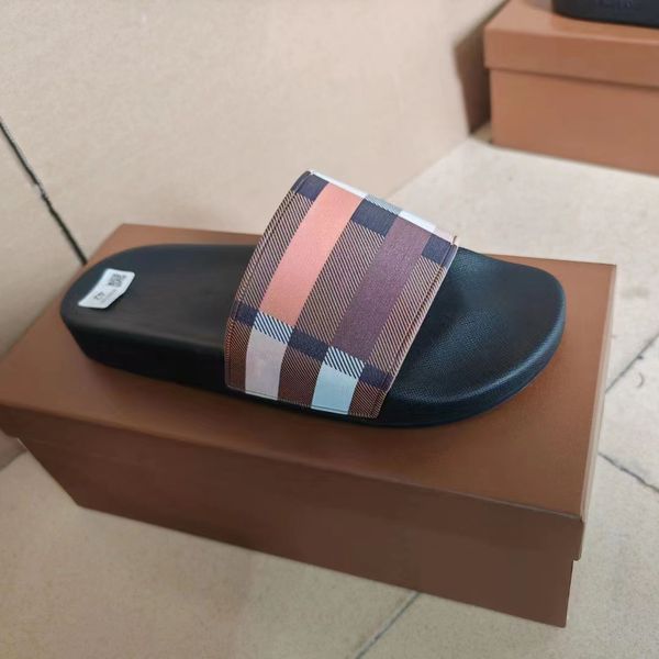 

luxury brand shoe summer sandals designer slippers slides floral brocade genuine leather flip flops man women shoes sandal effortlessly casu, Black