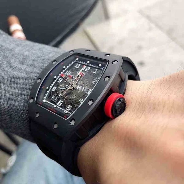 

watch designer luxury mens mechanics business leisure richa milles rm030 automatic machinery black ceramic case tape men's swiss moveme