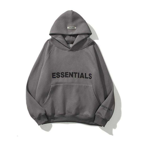 

ess hoodie new outdoor fashion brand essentials spring and autumn large size couple loose sports sweater hoodie, Black
