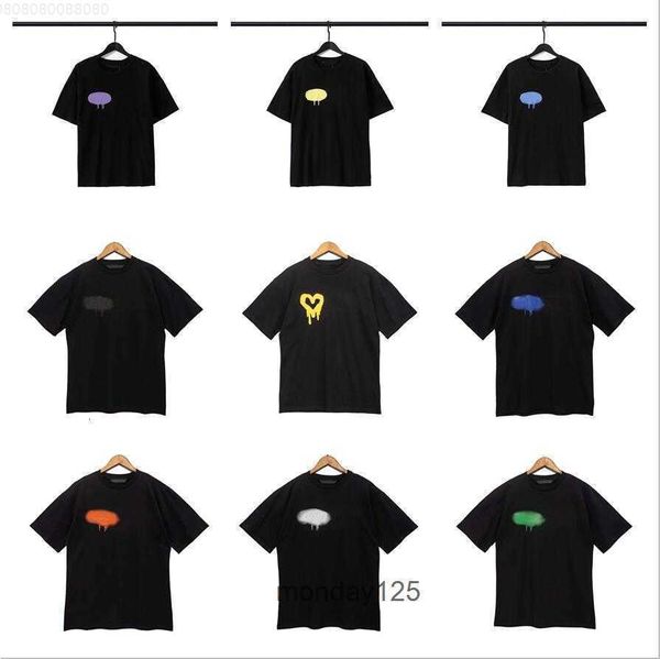 

qkqs men's t shirts luxury designer men t shirt brand palms angels angel t shirt pa womens clothing love spray letter short sleeve spr, White;black