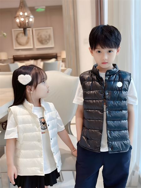 

5 colors kids girls boys gillets fashion puffer down waistcoats designer big kid teenagers quilted coats girl boy quilted winter windproof j, Camo
