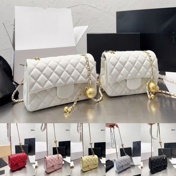 

designer bag cc pink bag mini gold ball bag luxurys handbags women card holder designers wallet crossbody purse designer woc handbag