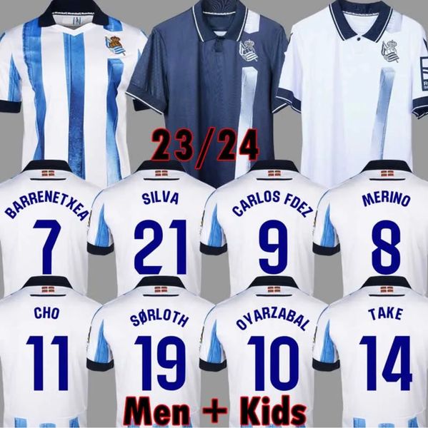 

2023 2024 real sociedad soccer jerseys david silva oyarzabal jersey 22 23 24 x prieto gorosabel portu take football shirt carlos fdez cho rs, Black;yellow