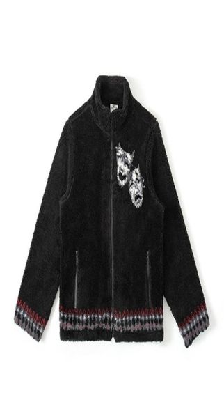 

2022 men and women drama mask fleece jackets velvet winter fur coats warm wool jackets fashion jacket8687485, Black;brown