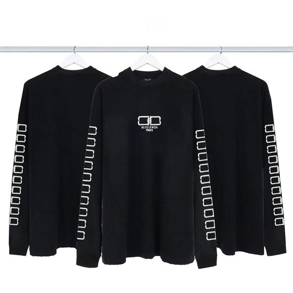 

blcg lencia autumn high standard long sleeve t-shirts men heavyweight 100% cotton fabric washed vintage retro pullover 85216, White;black