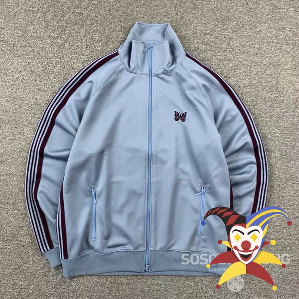 

men's jackets blue needles jacket men women 1 1 butterfly embroidery needles coats track jackets awge outerwear 230815, Black;brown