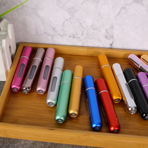 

wholesale bottom refilling perfume bottles atomizer 8ml mini portable deodorant essential oil bottles cosmetic container for travel