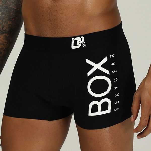 

underpants orlvs mens boxer underwear soft long boxershorts cotton soft underpants male panties 3d pouch shorts under wear pants short 23081, Black;white