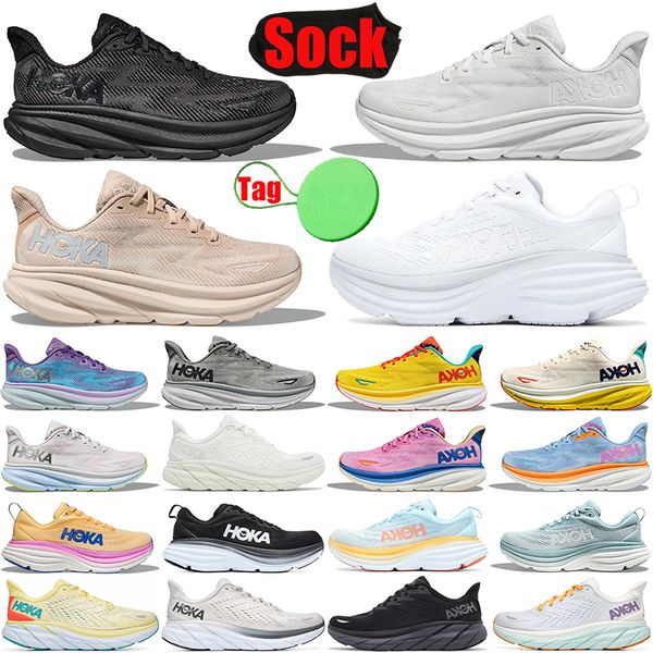 

hoka hokas one bondi clifton 8 9 shoes for men women mens womens shoe triple black blanc de blanc summer song sports trainers sneakers