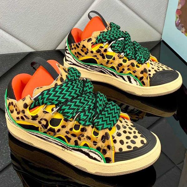 

tone calfskin mesh lanvinly comfortable fashion classic mens suede and womens leopard print two sneakers laces tpu sole casual wearable coup, Black