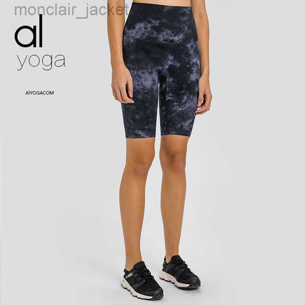 

desginer alos yoga legging originhigh waist peach hip pants suit capris nude sports tight fitness shorts, Black