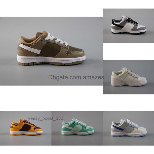 

new kids little shoes low judge grey girls boys shoes brown white chocolate brown running sport sneakers fashion soccer dj6188-200 size eur, Black