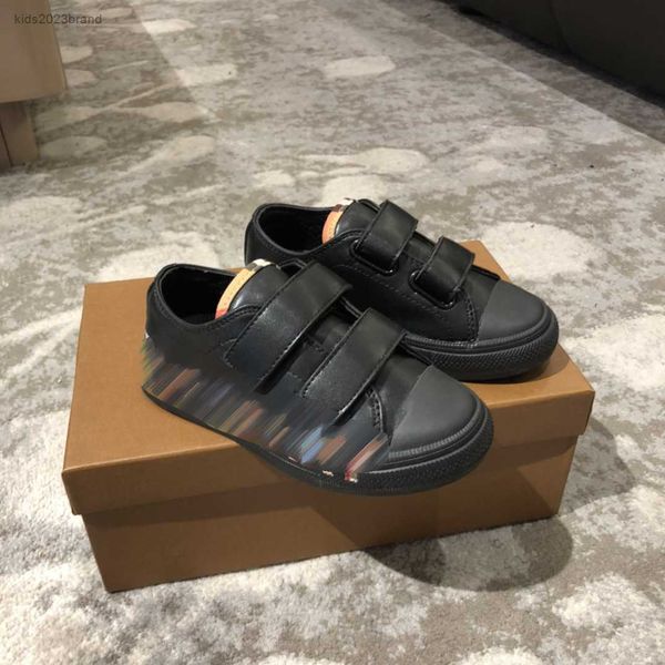 

designer kids casual shoe checkered letter printing baby sneakers size 26-35 children's shoes box protection shipment july10, Black;red