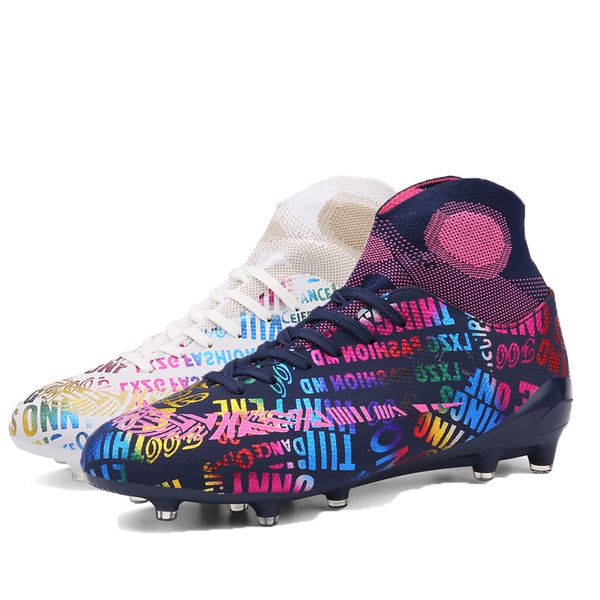 

dress shoes mens football sneakers ag/fg outdoor training kids soocer shoes waterproof anti-slippery wear-resistant women soccer cleats 2308, Black