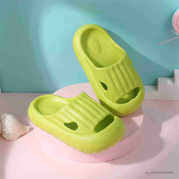 

slipper kids solid color slippers boys girls slip indoor bathroom novelty open toe sandal summer children slippers r230816, Black;grey