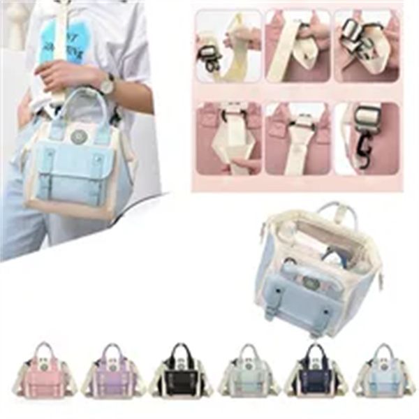 

fashion mommy bag large capacity portable mother and baby backpack multifunctional outdoor single shoulder messenger mommy bag a4, Black