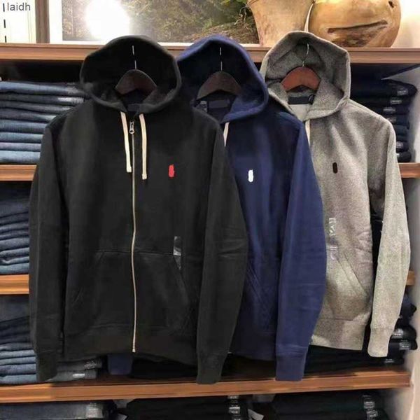 

mens hoodies sweatshirts designer men sweater zip half hoodie loose horse jackets polo mens clothig asian woix, Black