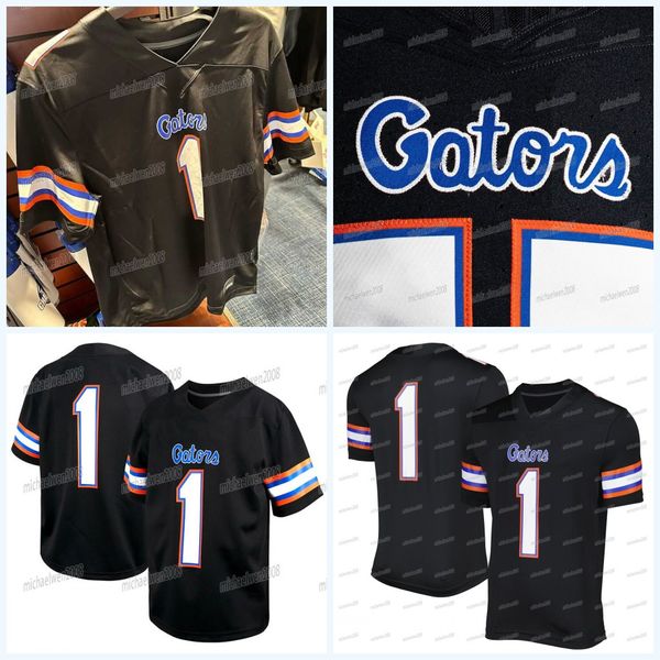 

custom 2023-24 florida gators black alternate football jersey uniforms any name any number full embroidery