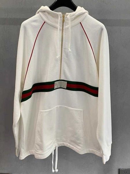 

high version hooded jacket men's hoodies luxury designer hoodie zipper sweater men women sweatshirt embroidery pullover hood, Black