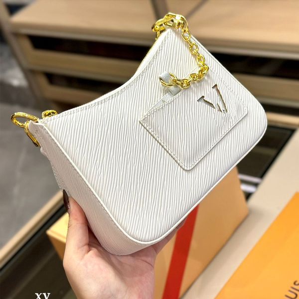 

fashion premium beauty underarm bag white beauty sugar color underarm and crossbody water corrugated leather more durable with folding box a
