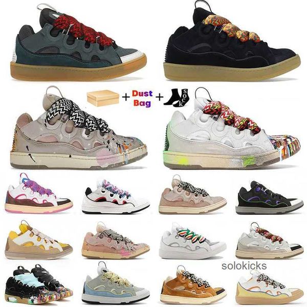 

45 lanvinly designer mesh nappa shoes boot rubber men shoe women laceup calfskin extrdinary sneaker platformsole embossed size leather curb